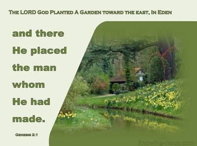 Genesis 2:8 The LORD God Planted A Garden (green)
